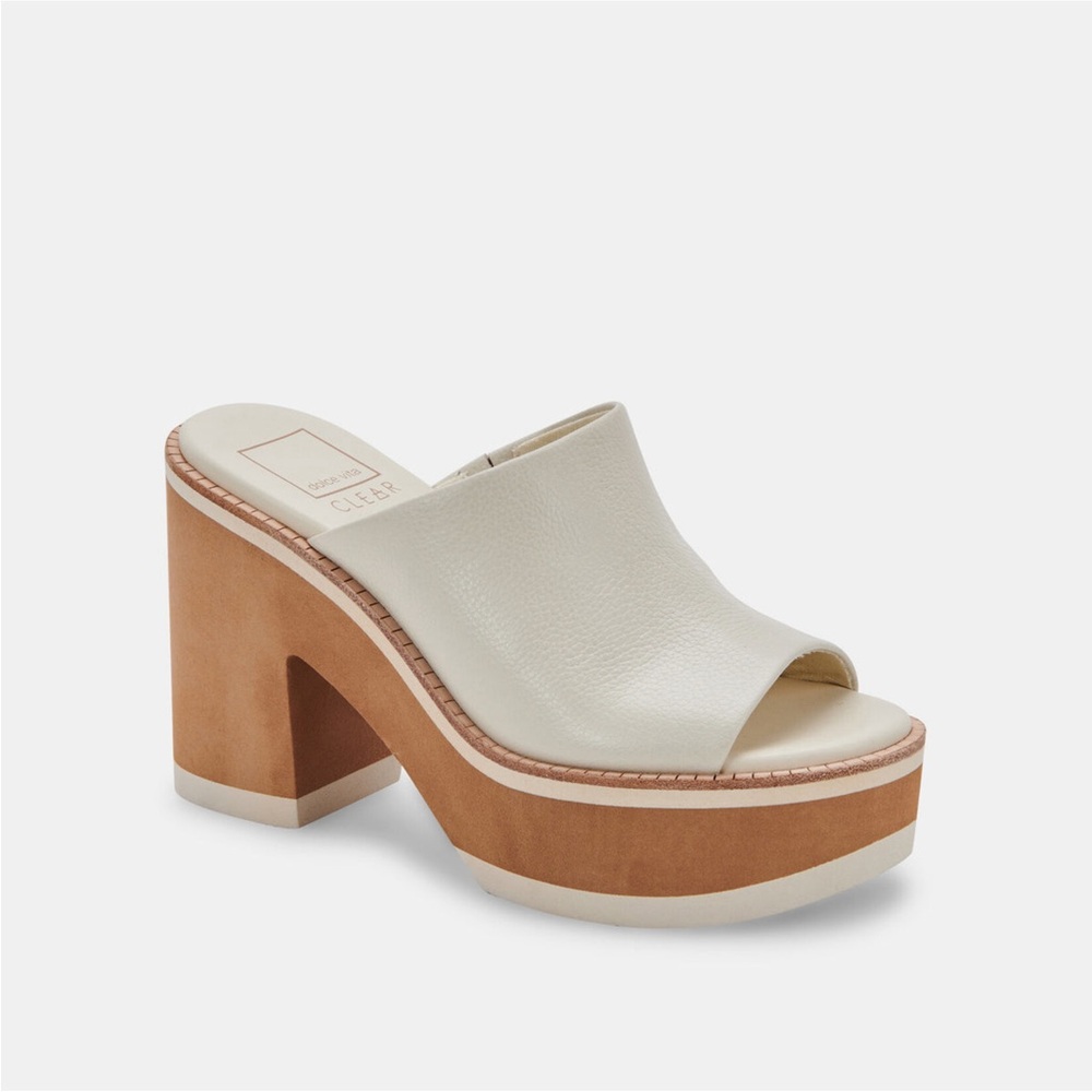 Dolce Vita Cream and Tan Platform Heels